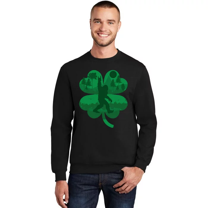 St Patricks Day Bigfoot Irish Sasquatch Saint PaddyS Tall Sweatshirt