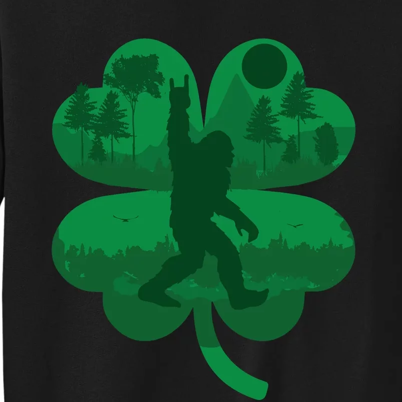 St Patricks Day Bigfoot Irish Sasquatch Saint PaddyS Tall Sweatshirt