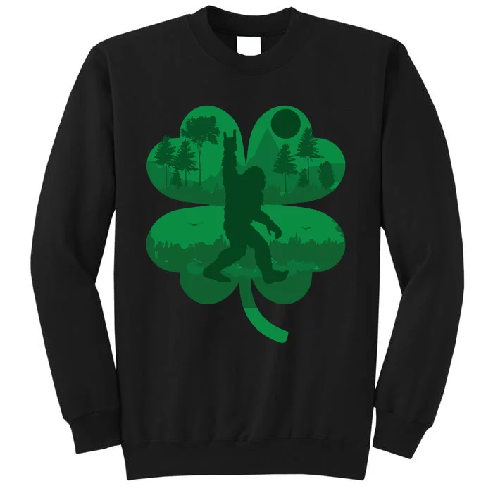 St Patricks Day Bigfoot Irish Sasquatch Saint PaddyS Tall Sweatshirt