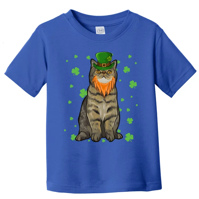 St Patricks Day Exotic Shorthair Cat Shamrock Gift Toddler T-Shirt