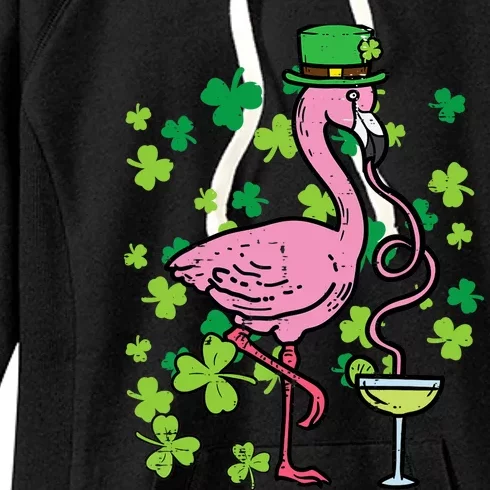 St Patricks Day Irish Flamingo Saint Pattys Paddys Wo Women's Fleece Hoodie