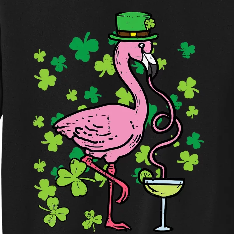 St Patricks Day Irish Flamingo Saint Pattys Paddys Wo Tall Sweatshirt