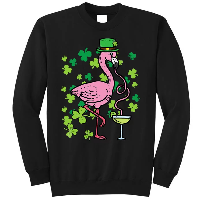 St Patricks Day Irish Flamingo Saint Pattys Paddys Wo Tall Sweatshirt