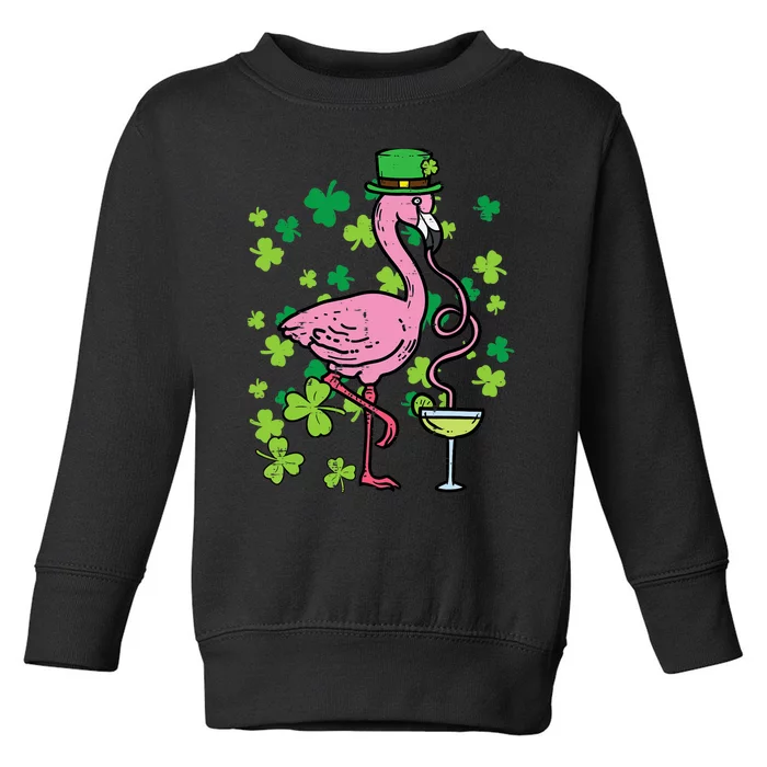 St Patricks Day Irish Flamingo Saint Pattys Paddys Wo Toddler Sweatshirt