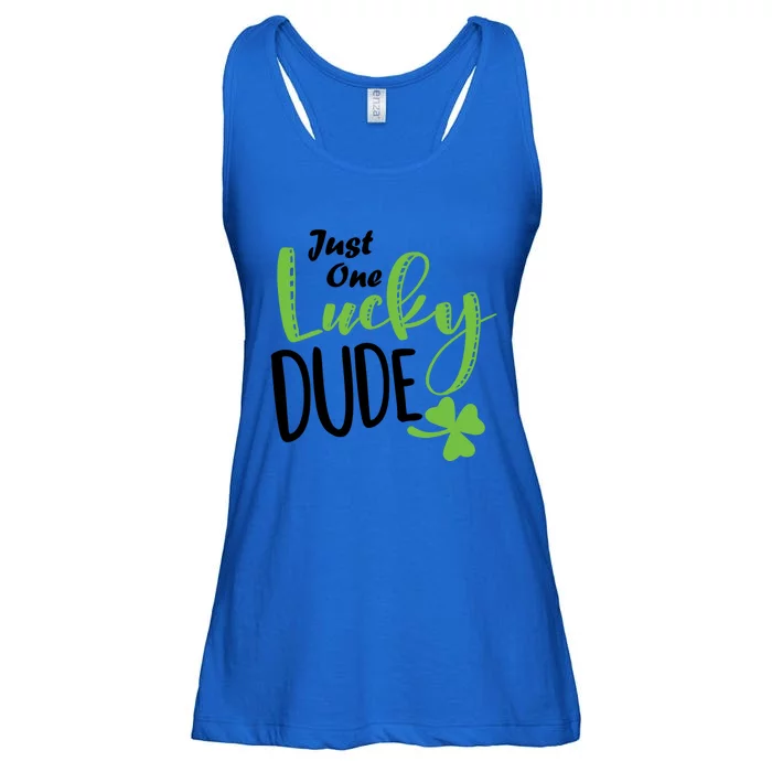 St Patricks Day Lucky Just One Lucky Dude Cool Gift Ladies Essential Flowy Tank