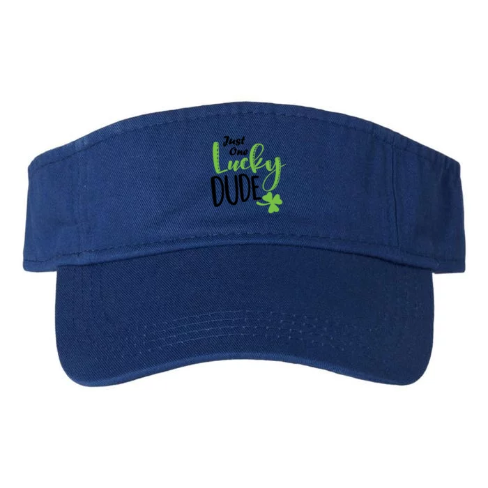 St Patricks Day Lucky Just One Lucky Dude Cool Gift Valucap Bio-Washed Visor