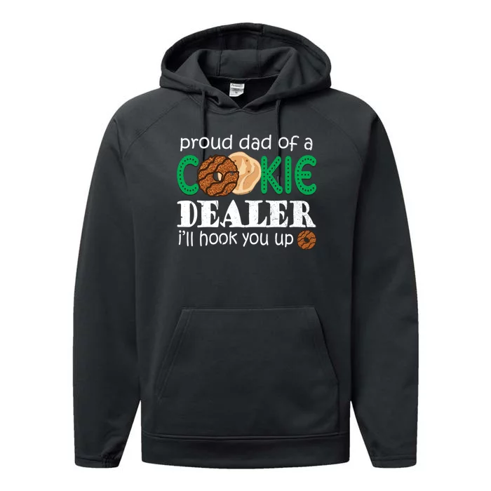 Scout Proud Dad Of A Cookie Dealer Troop Leader Performance Fleece Hoodie