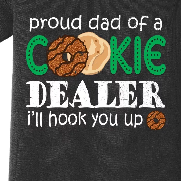 Scout Proud Dad Of A Cookie Dealer Troop Leader Baby Bodysuit