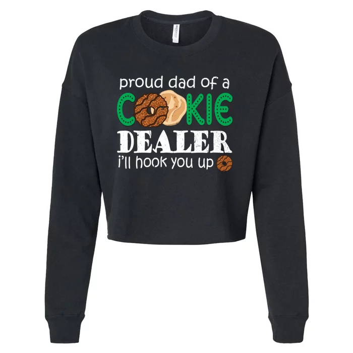 Scout Proud Dad Of A Cookie Dealer Troop Leader Cropped Pullover Crew