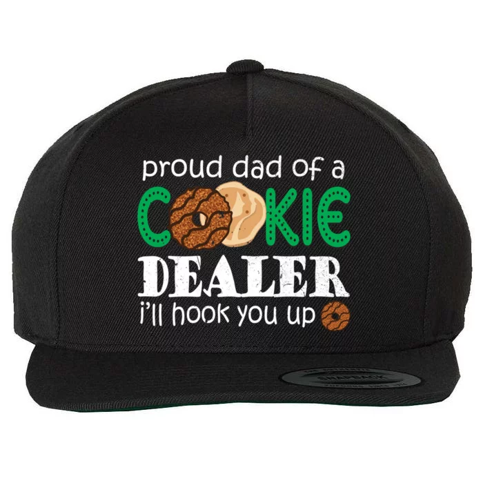 Scout Proud Dad Of A Cookie Dealer Troop Leader Wool Snapback Cap