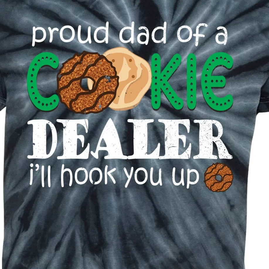 Scout Proud Dad Of A Cookie Dealer Troop Leader Kids Tie-Dye T-Shirt