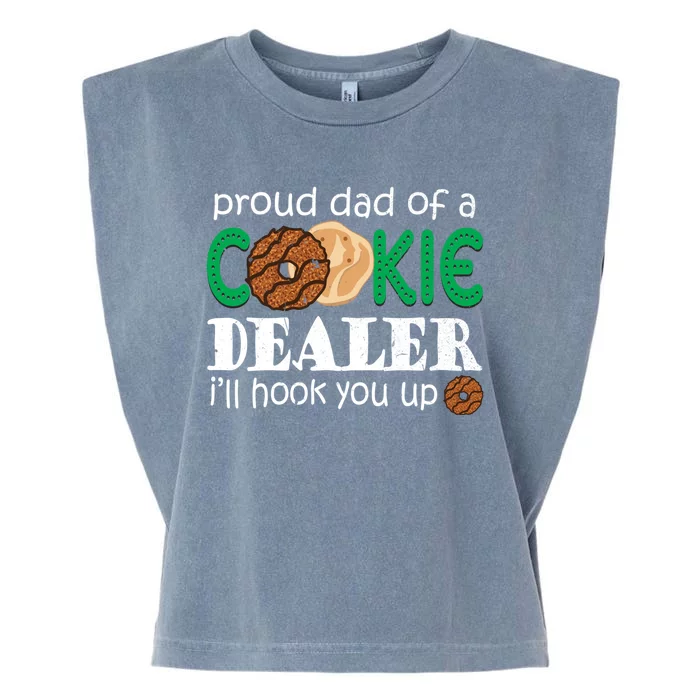 Scout Proud Dad Of A Cookie Dealer Troop Leader Garment-Dyed Women's Muscle Tee