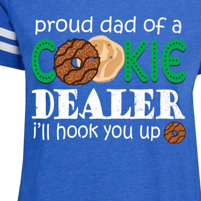 Scout Proud Dad Of A Cookie Dealer Troop Leader Enza Ladies Jersey Football T-Shirt