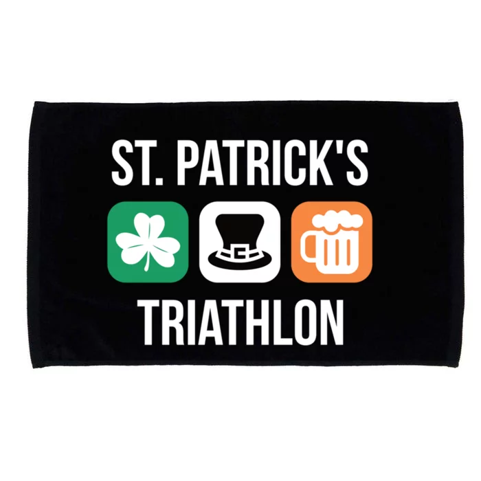 St Patrick's Day Gift Irish Triathlon Ing Gift Microfiber Hand Towel