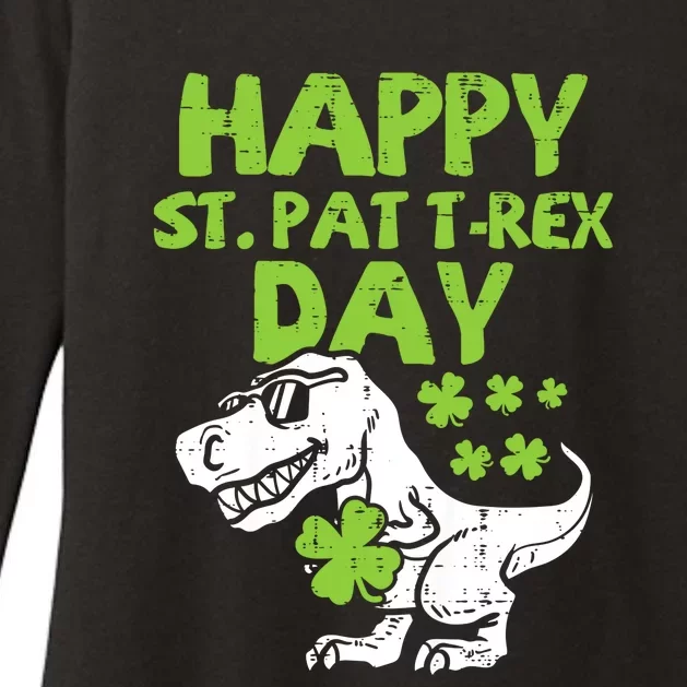 St Patricks Day Shirts Happy St Pat Trex Day Dino Gift Womens CVC Long Sleeve Shirt