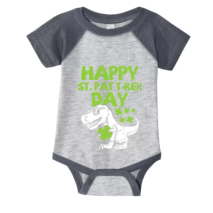 St Patricks Day Shirts Happy St Pat Trex Day Dino Gift Infant Baby Jersey Bodysuit