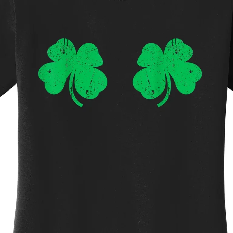 St Patricks Day Shamrock Boobs Irish Gift Women's T-Shirt