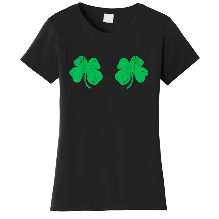 St Patricks Day Shamrock Boobs Irish Gift Women's T-Shirt