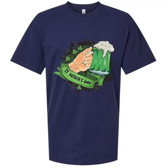 St. Patrick's Day Green Beer Drinking Sueded Cloud Jersey T-Shirt