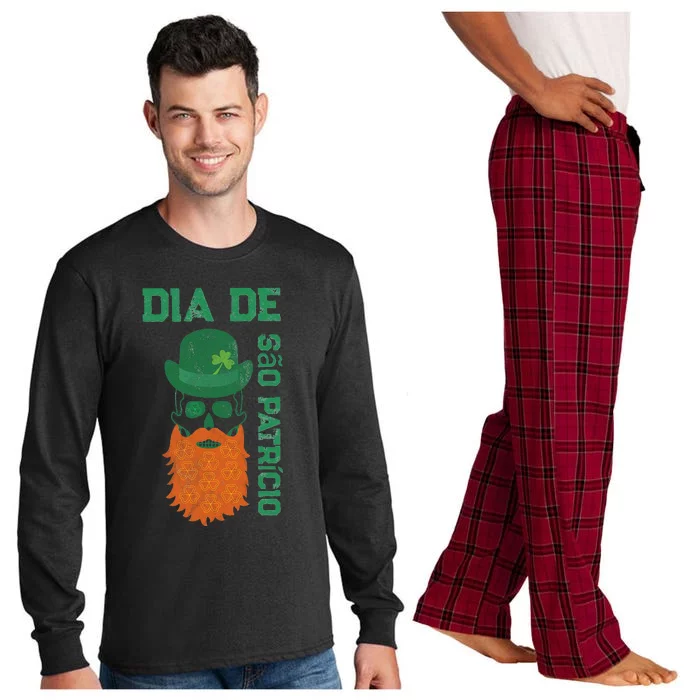 SAINT PATRICK'S DAY SKULL DESIGN Long Sleeve Pajama Set