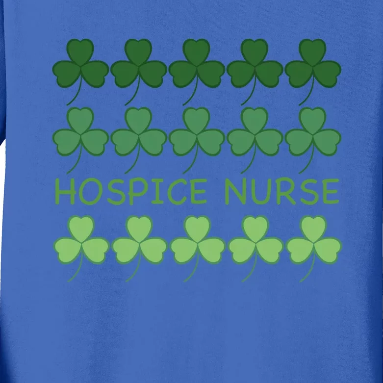 St Patricks Day Hospice Nurse Gift Kids Long Sleeve Shirt