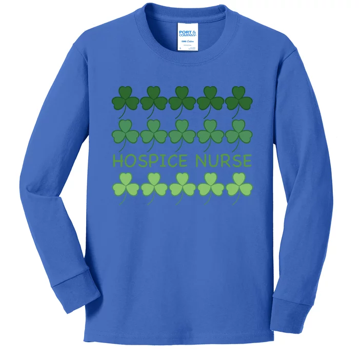 St Patricks Day Hospice Nurse Gift Kids Long Sleeve Shirt