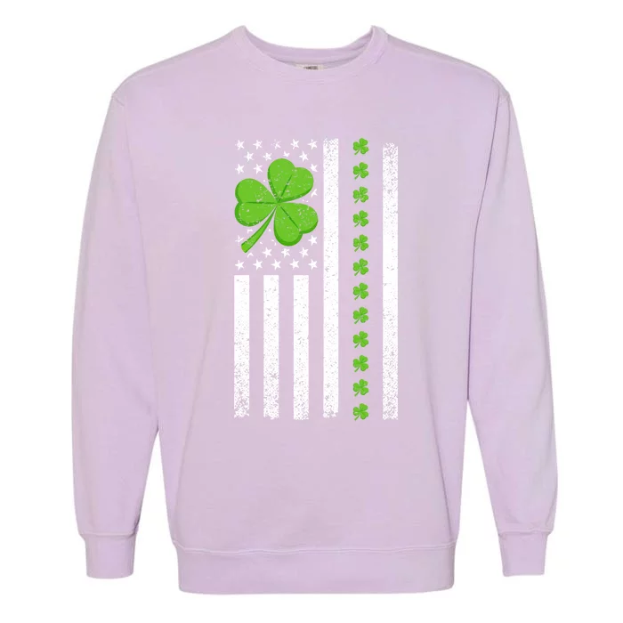 St Patrick's Day Irish American Flag Great Gift Garment-Dyed Sweatshirt