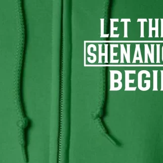 St Patricks Day Shirts Let The Shenanigans Begin Tie Dye Full Zip Hoodie