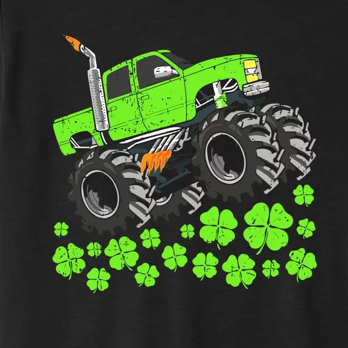 St Patricks Day Lucky Monster Truck ChromaSoft Performance T-Shirt