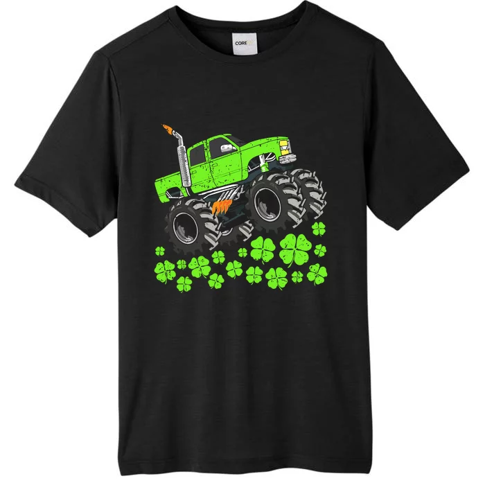 St Patricks Day Lucky Monster Truck ChromaSoft Performance T-Shirt