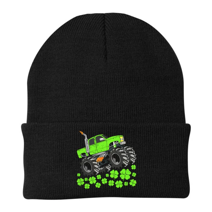 St Patricks Day Lucky Monster Truck Knit Cap Winter Beanie