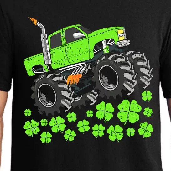 St Patricks Day Lucky Monster Truck Pajama Set