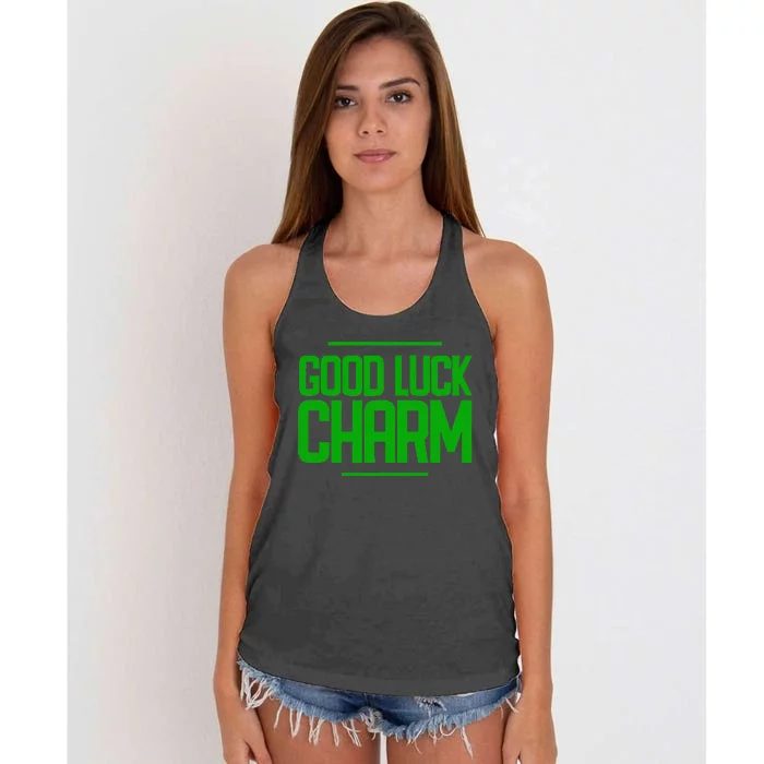 St. Patty Day Saint Patrick's Day Good Luck Charm Women's Knotted Racerback Tank