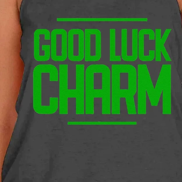 St. Patty Day Saint Patrick's Day Good Luck Charm Women's Knotted Racerback Tank