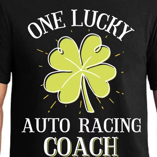 St Patricks Day Gift Lucky Auto Racing Coach Cool Gift Pajama Set