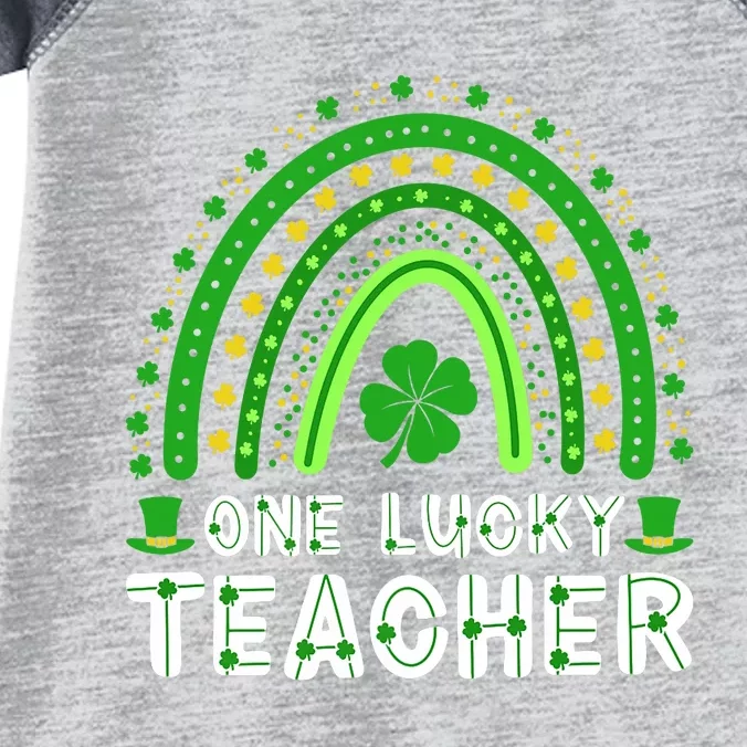 St. Patrick's Day One Lucky Teacher Ireland Premium Infant Baby Jersey Bodysuit