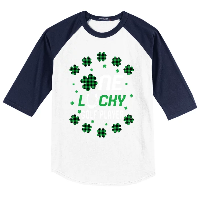 St Patricks Day Prek Kinder One Lucky Golf Player Meaningful Gift Baseball Sleeve Shirt