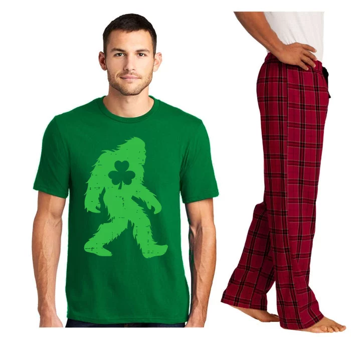 St Patricks Day Bigfoot Sasquatch Shamrock Pajama Set