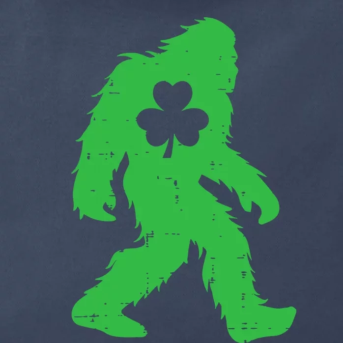 St Patricks Day Bigfoot Sasquatch Shamrock Zip Tote Bag