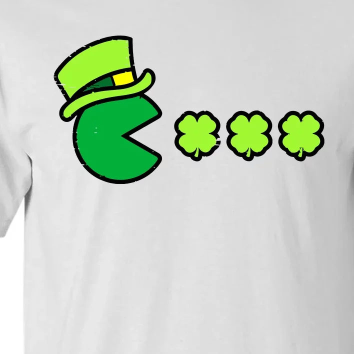 St Patricks Day Eating Shamrock Retro Gamer Tall T-Shirt