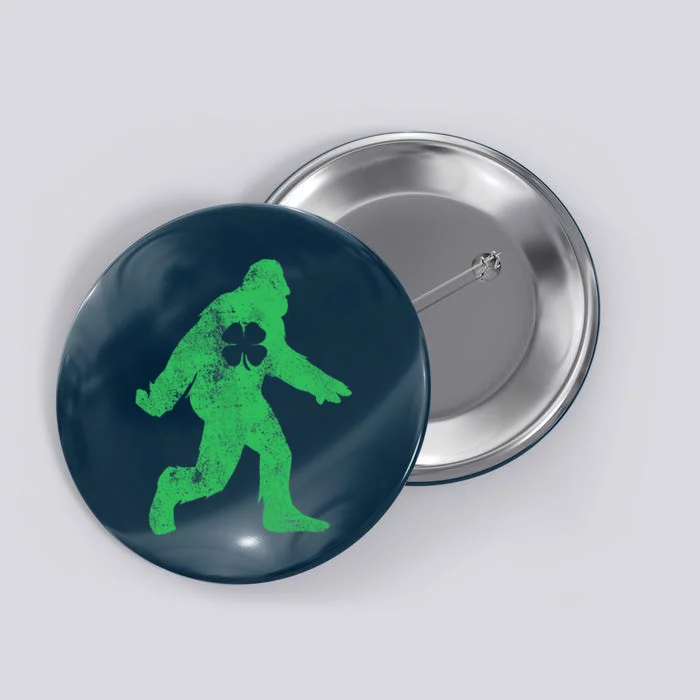 St Patrick's Day Bigfoot Sasquatch Saint Paddys Irish Button