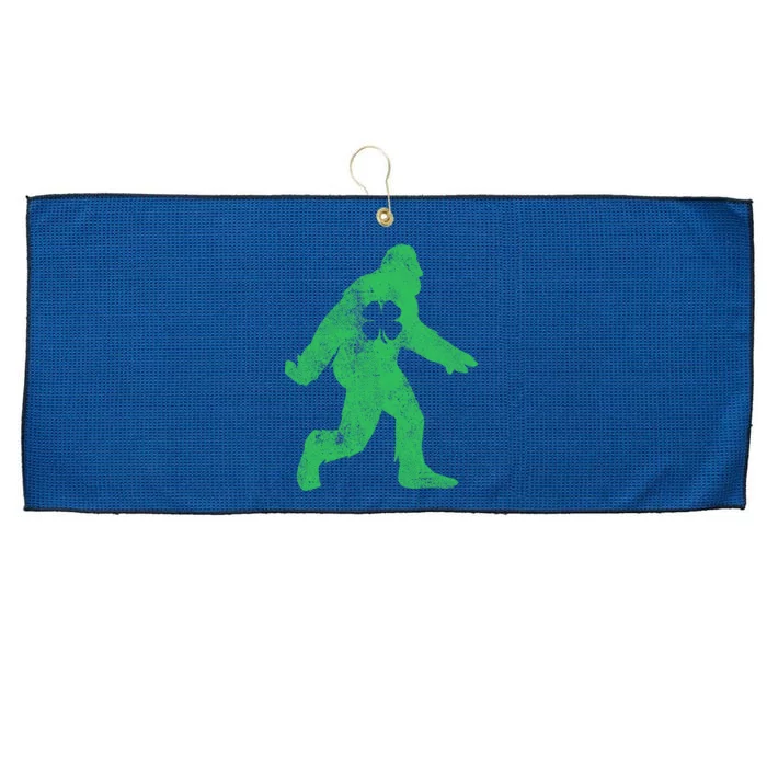 St Patrick's Day Bigfoot Sasquatch Saint Paddys Irish Large Microfiber Waffle Golf Towel