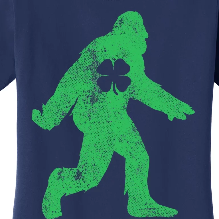 St Patrick's Day Bigfoot Sasquatch Saint Paddys Irish Women's T-Shirt