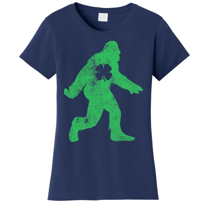 St Patrick's Day Bigfoot Sasquatch Saint Paddys Irish Women's T-Shirt