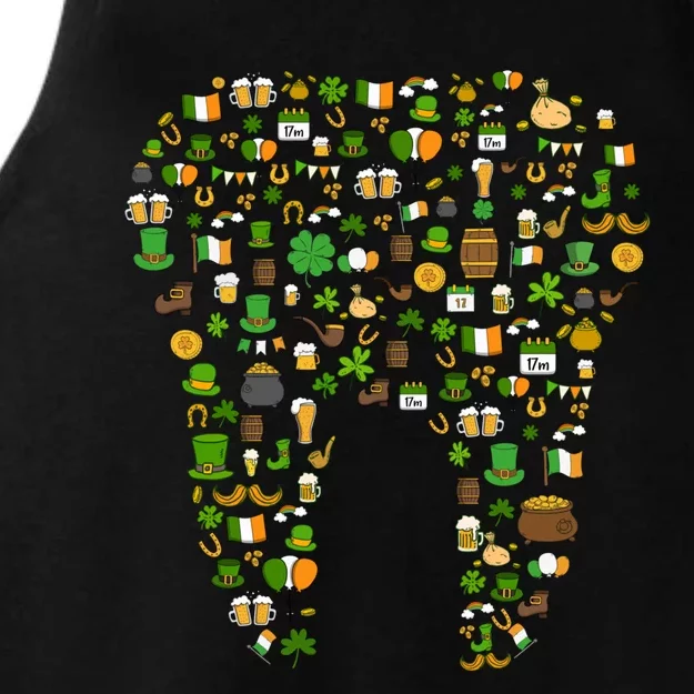 St Patricks Day Leprechaun Tooth Dental Hygiene Dentist Gift Ladies Tri-Blend Wicking Tank