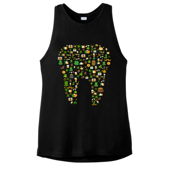 St Patricks Day Leprechaun Tooth Dental Hygiene Dentist Gift Ladies Tri-Blend Wicking Tank