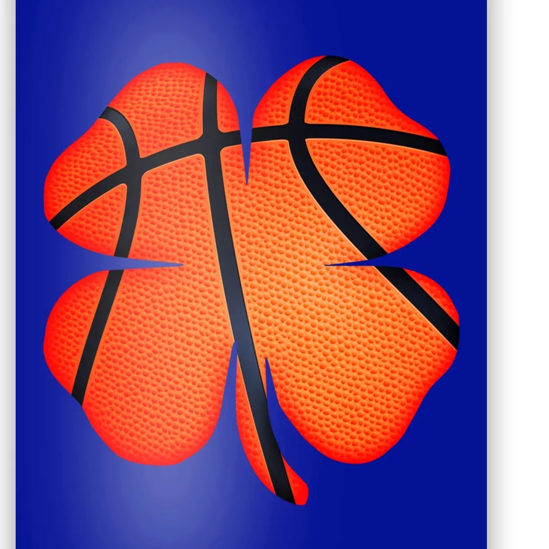 St Patrick's Day Shamrock Basketball Fan Green Cool Gift Poster