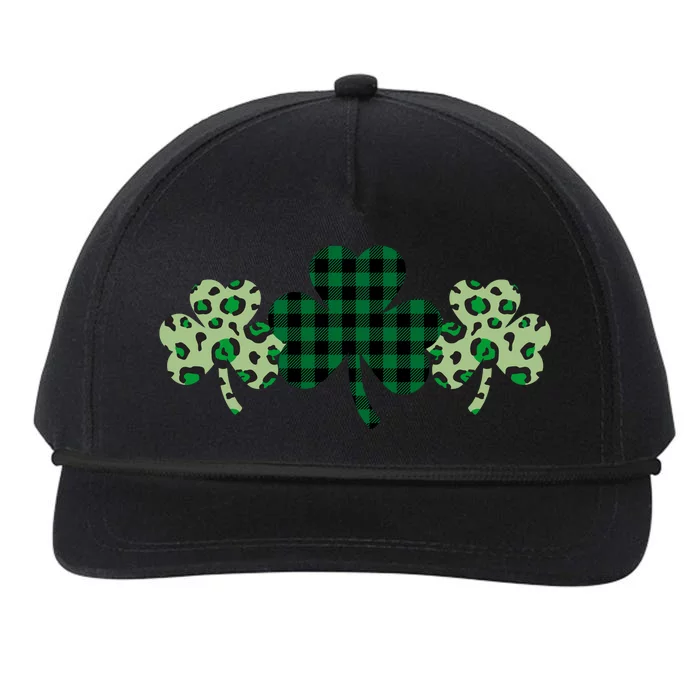 St Patricks Day Shamrock Pattern Snapback Five-Panel Rope Hat