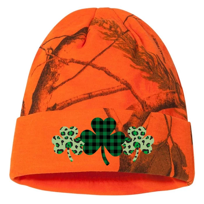 St Patricks Day Shamrock Pattern Kati - 12in Camo Beanie