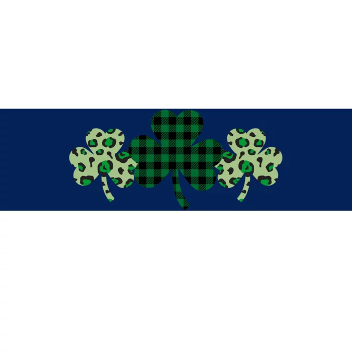 St Patricks Day Shamrock Pattern Bumper Sticker